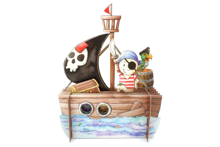 Pirate Ship 3D Pop Up Greeting Card