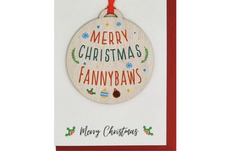 Christmas fannybaws card