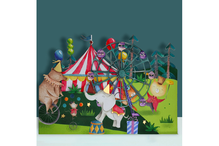 Circus 3D Pop Up Greeting Card 