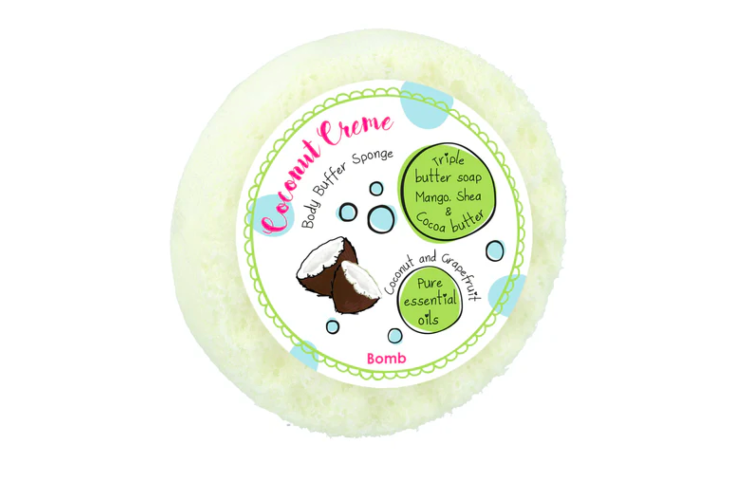 Coconut Creme Body Buffer Soap Sponge