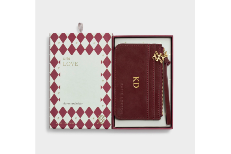 coin and cardholder - cherry suede 