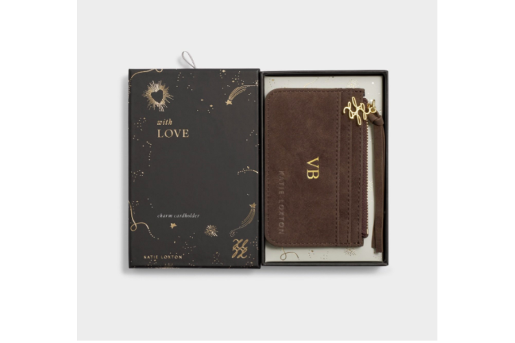 coin and cardholder - chocolate suede 