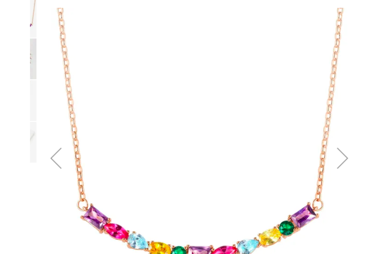 Colour Wave Necklace Colour Stones 