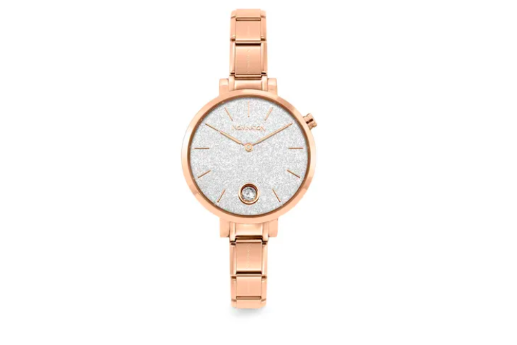  Composable Rosegold Watch with Glitter and CZ 
