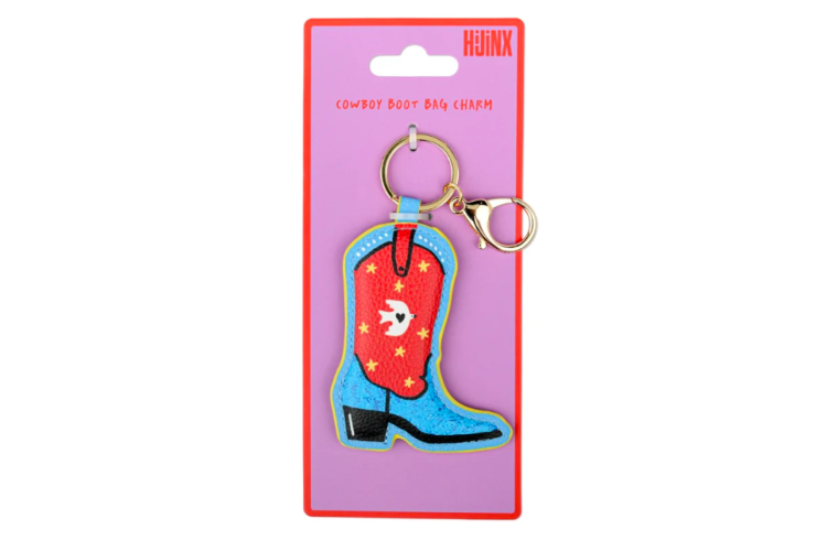 Cowboy boot bag charm