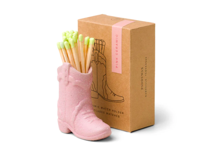 Cowboy Boot Match Holder Pink 