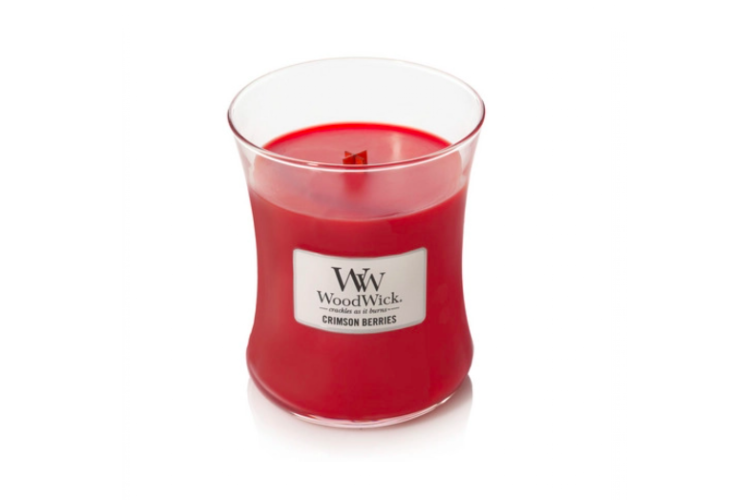 Crimson Berries Medium Hourglass Candles 