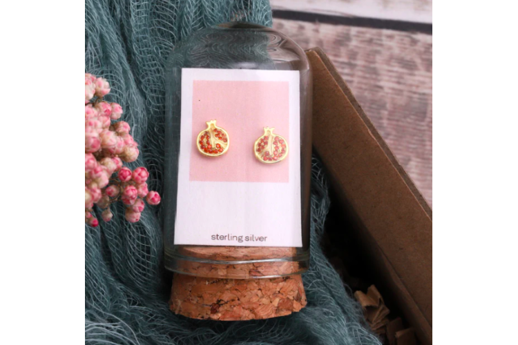 Crystal Pomegranate Earrings