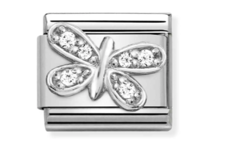 Cubic Zirconia Butterfly Link