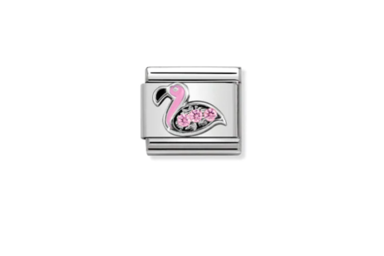 Cubic Zirconia Flamingo Link