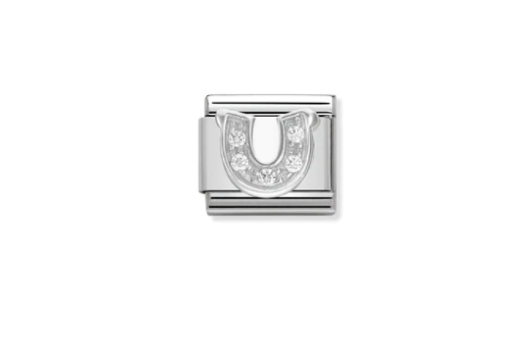Cubic Zirconia Horseshoe Link