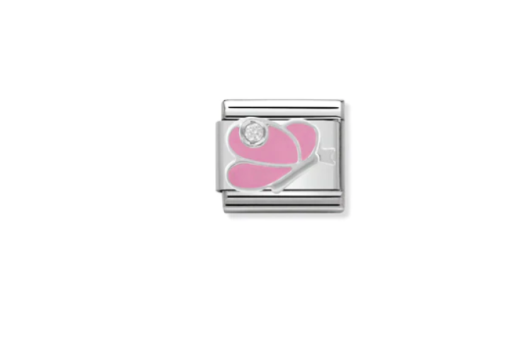 Cubic Zirconia Pink Butterfly Link