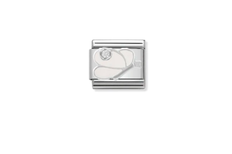 Cubic Zirconia White Butterfly Link