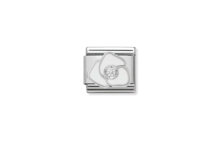 Cubic Zirconia White Rose Link