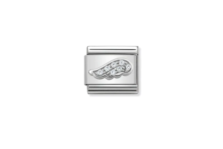 Cubic Zirconia White Wing Link