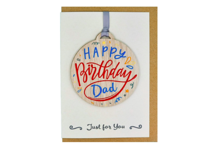 Dad Happy Birthday Card with Gift 