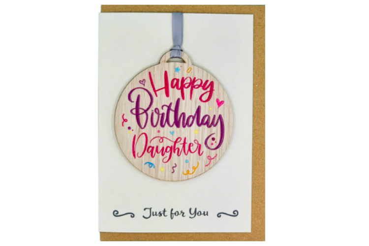 Daughter Happy Birthday Card with Gift