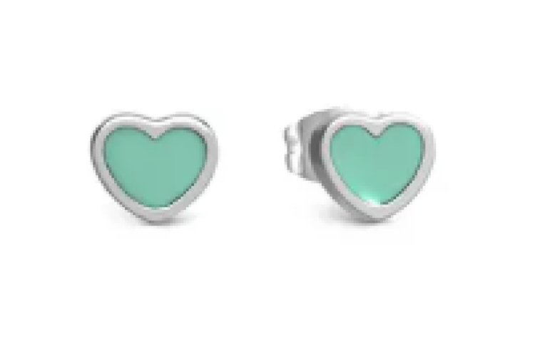 Emosfere Earrings with Green Heart