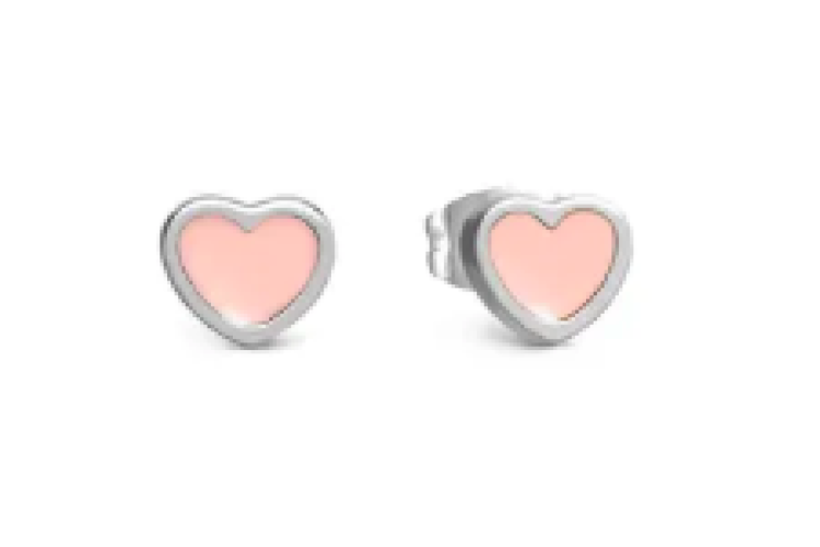 Emosfere Earrings with Pink Heart