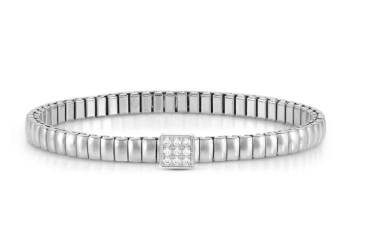 Extension Cubic Zirconia Square Bracelet