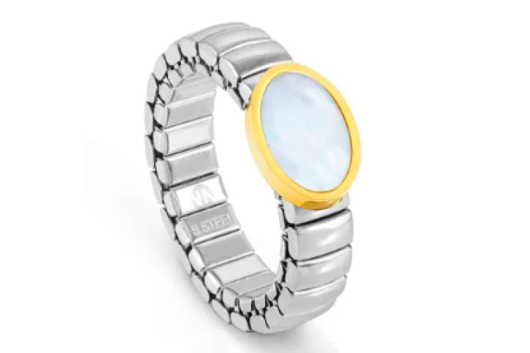Extension Gold Morther of Pearl Oval Ring 