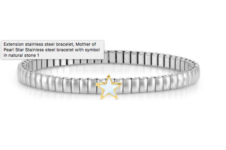 Extension Gold Morther of Pearl Star Bracelet