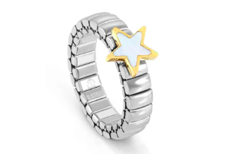 Extension Gold Morther of Pearl Star Ring 