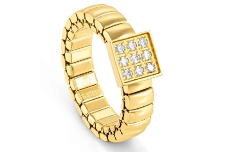 Extension Gold Square Ring 