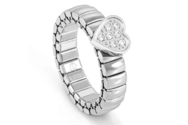 Extension Cubic Zirconia Heart Ring 