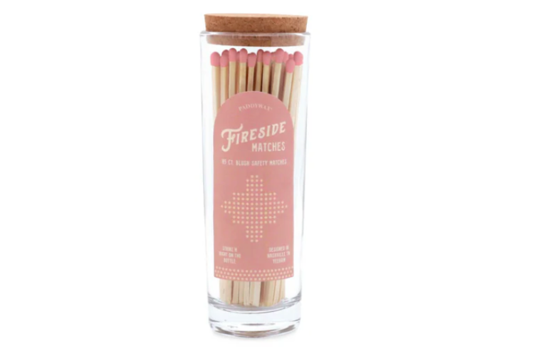 Fireside Tall Safety Matches Blush Pink 