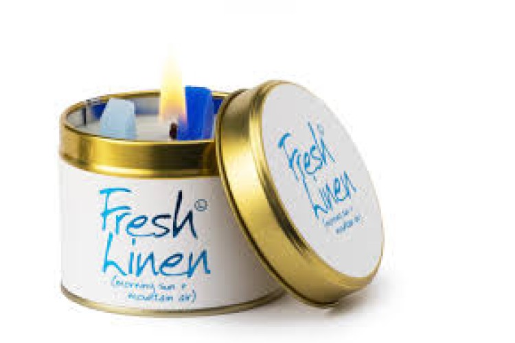 Fresh Linen Scented Candle Tin