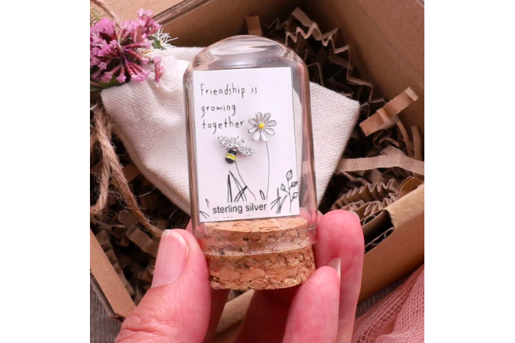 Friendship Bee & Flower Earrings
