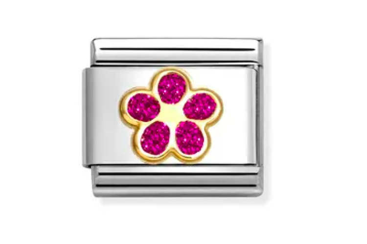 Fucsia Glitter Flower 