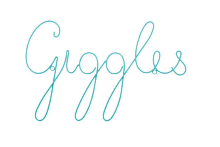 Giggles Wire Word Aqua