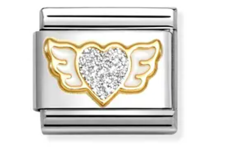 Glitter Heart with wings Link 