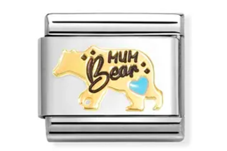Gold Mum Bear Light Blue link 