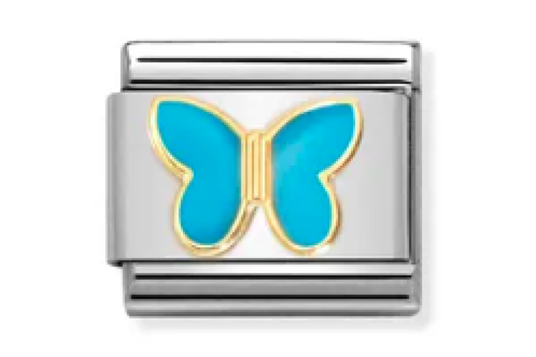 Gold and Blue Butterfly Link