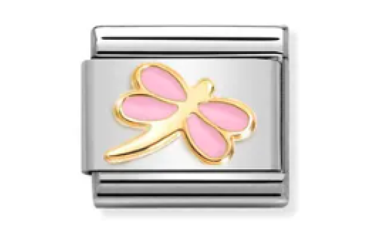 Gold and Light Pink Dragonfly Link