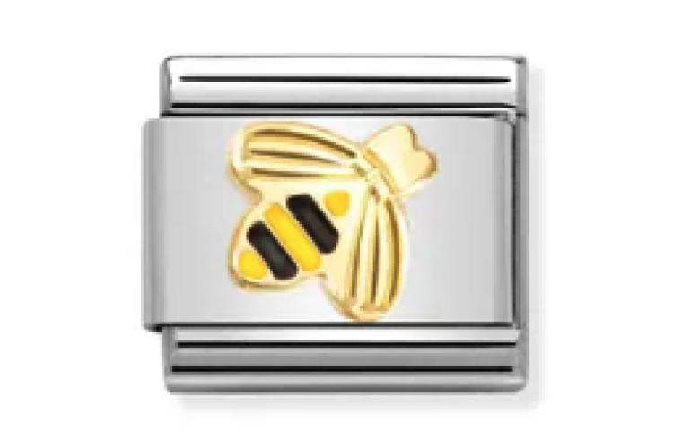 Gold and Yellow Etched Bee Link