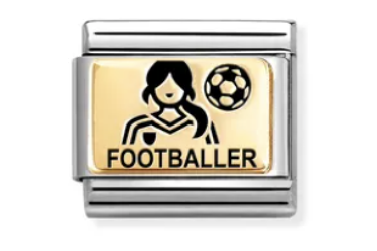 Gold Back Female Footballer Link