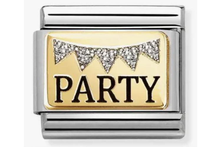 Gold Back Party with Silver Glitter Bunting Link