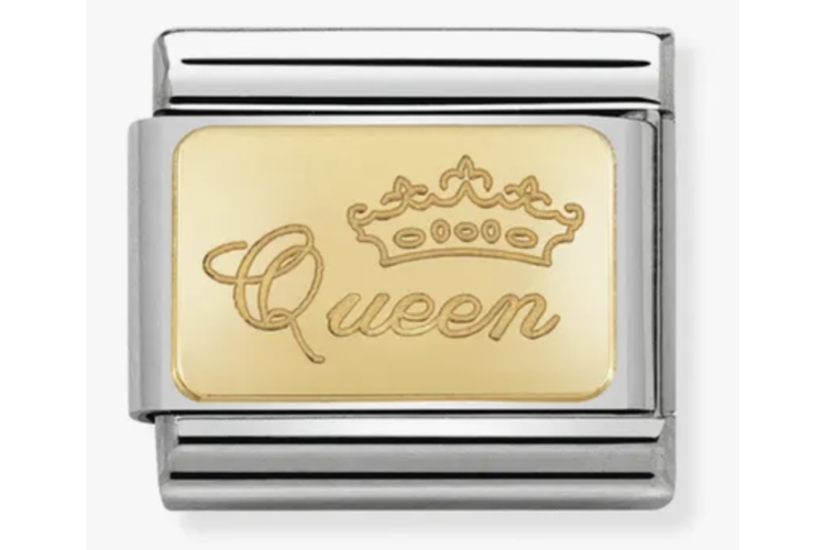 Gold Back Queen with Crown Link