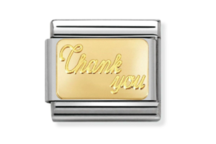 Gold Back Thank You Link