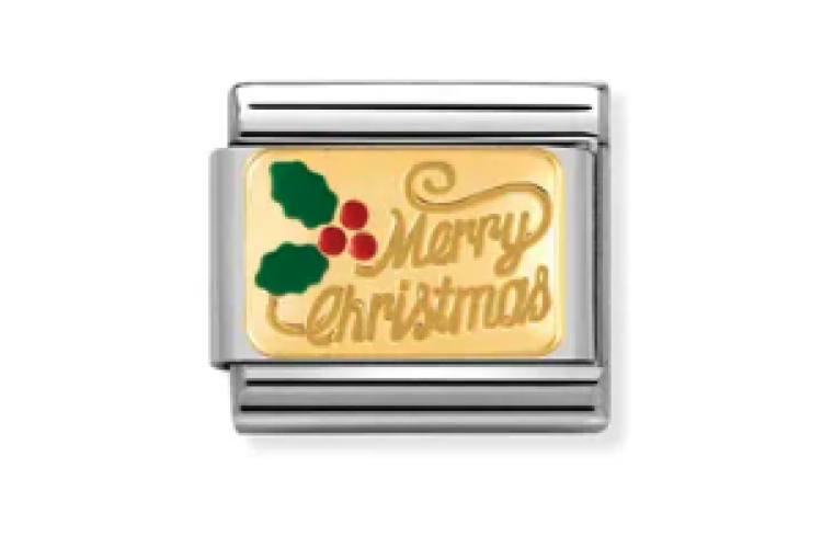 Gold Back with Merry Christmas Link