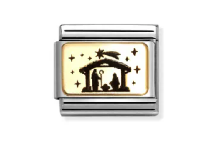 Gold Back with Nativity Link