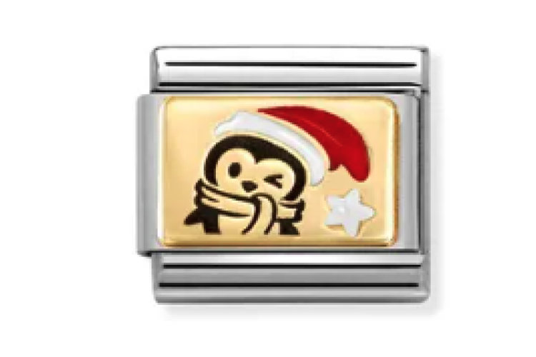 Gold Back with Penguin Link