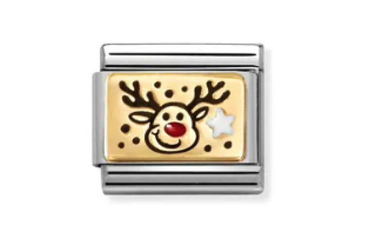 Gold Back with Reindeer Link