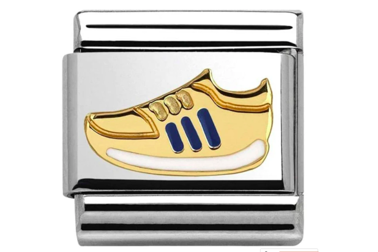 Gold Blue Shoe Link 