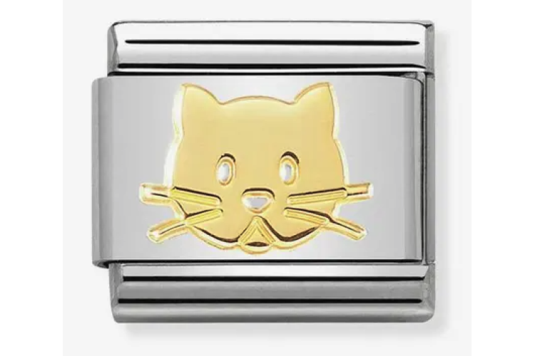 Gold Cat Face Link