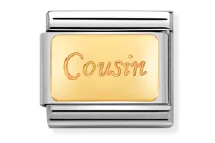 Gold Cousin Engraved Link